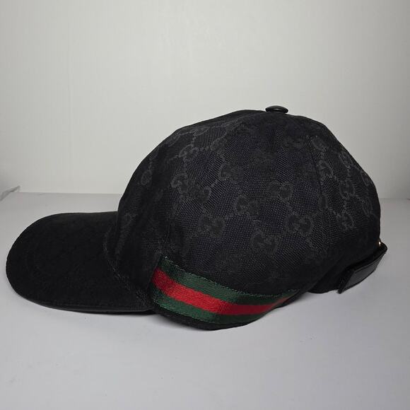 Gucci Black GG Monogram baseball cap M sz main image 13